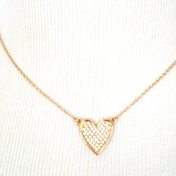 ❤️ Vince Camuto Gold-tone Pavé Heart Necklace NWT! - Picture 5 of 10